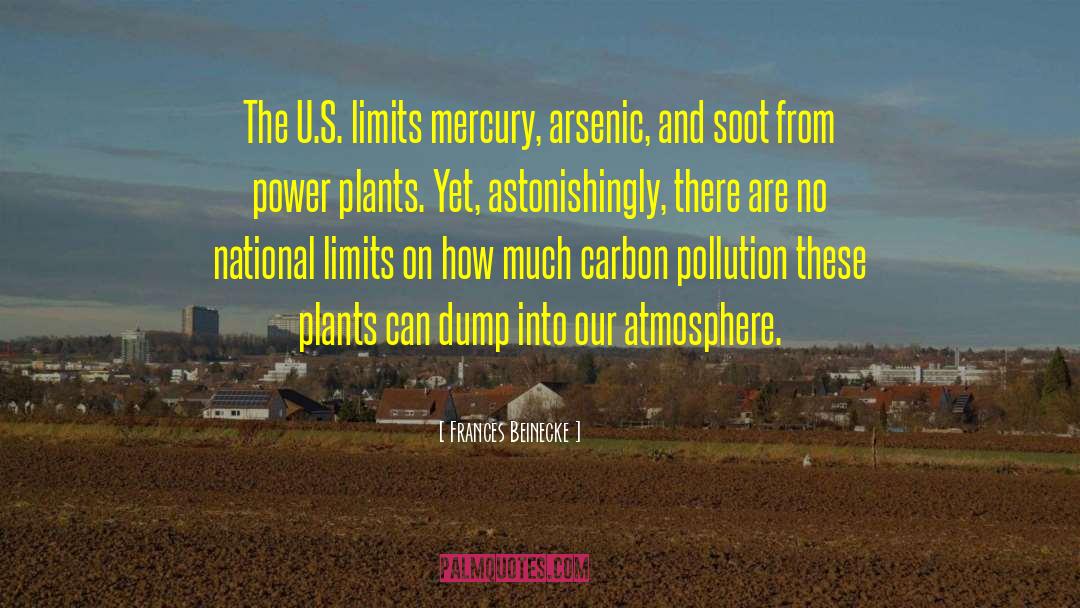 Frances Beinecke Quotes: The U.S. limits mercury, arsenic,