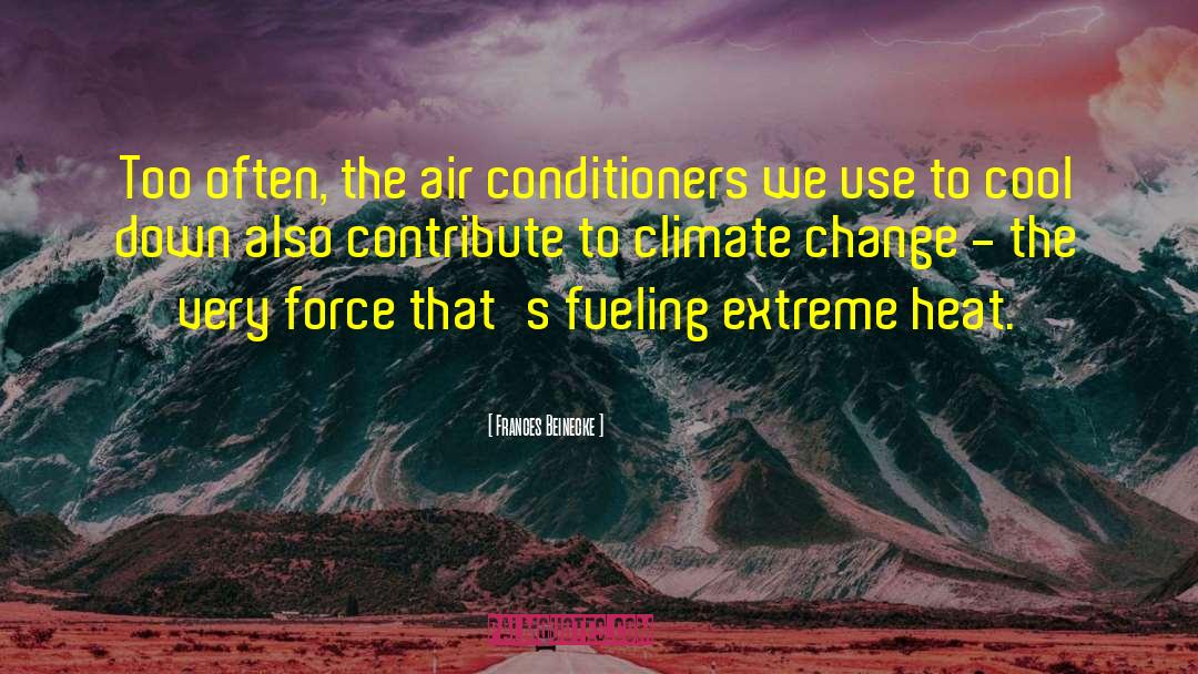 Frances Beinecke Quotes: Too often, the air conditioners