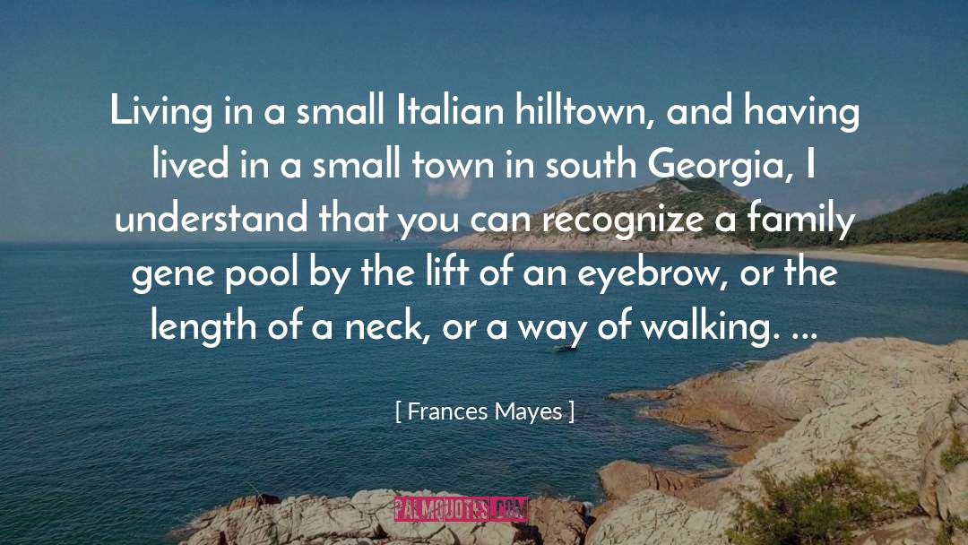 Frances Mayes Quotes: Living in a small Italian