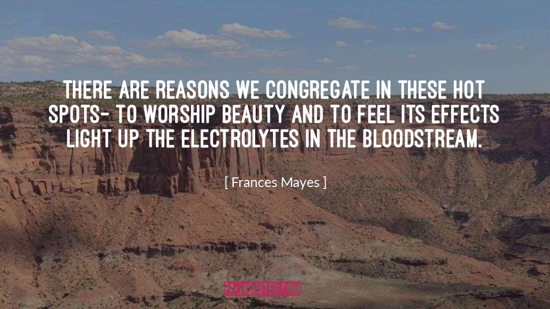 Frances Mayes Quotes: There are reasons we congregate