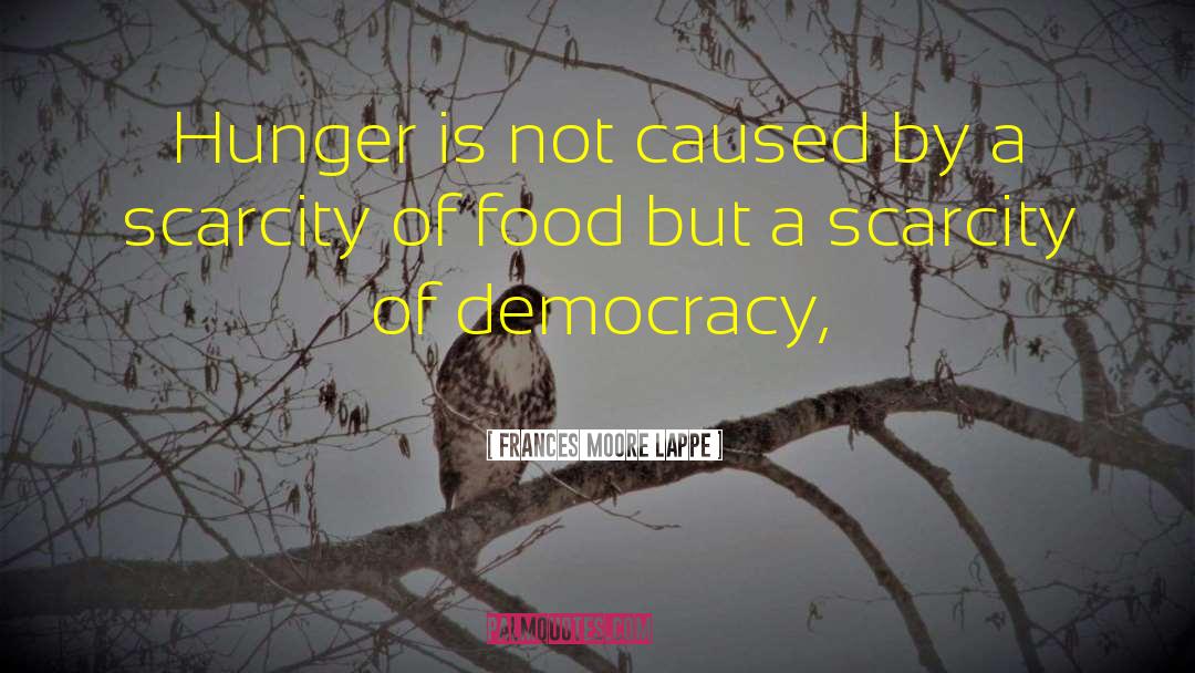 Frances Moore Lappe Quotes: Hunger is not caused by
