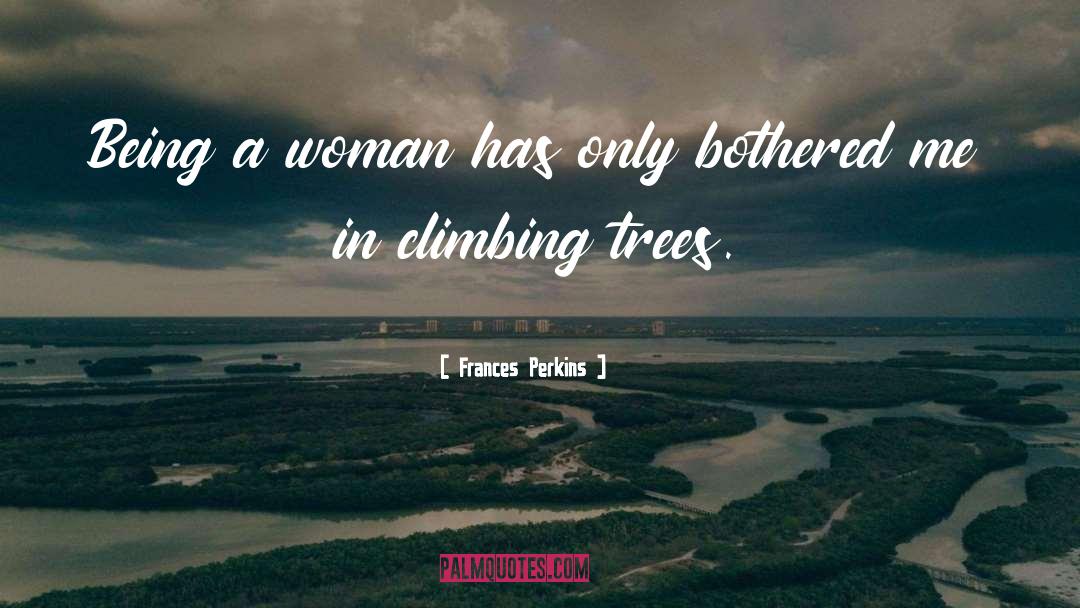 Frances Perkins Quotes: Being a woman has only