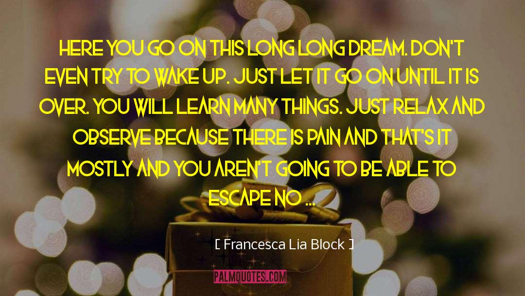 Francesca Lia Block Quotes: Here you go on this