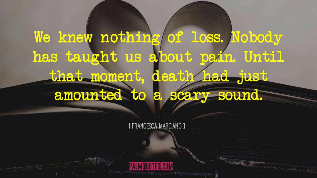 Francesca Marciano Quotes: We knew nothing of loss.