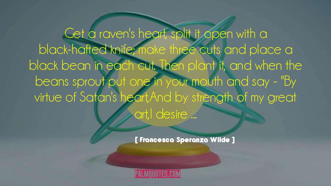 Francesca Speranza Wilde Quotes: Get a raven's heart, split