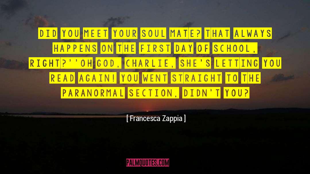 Francesca Zappia Quotes: Did you meet your soul