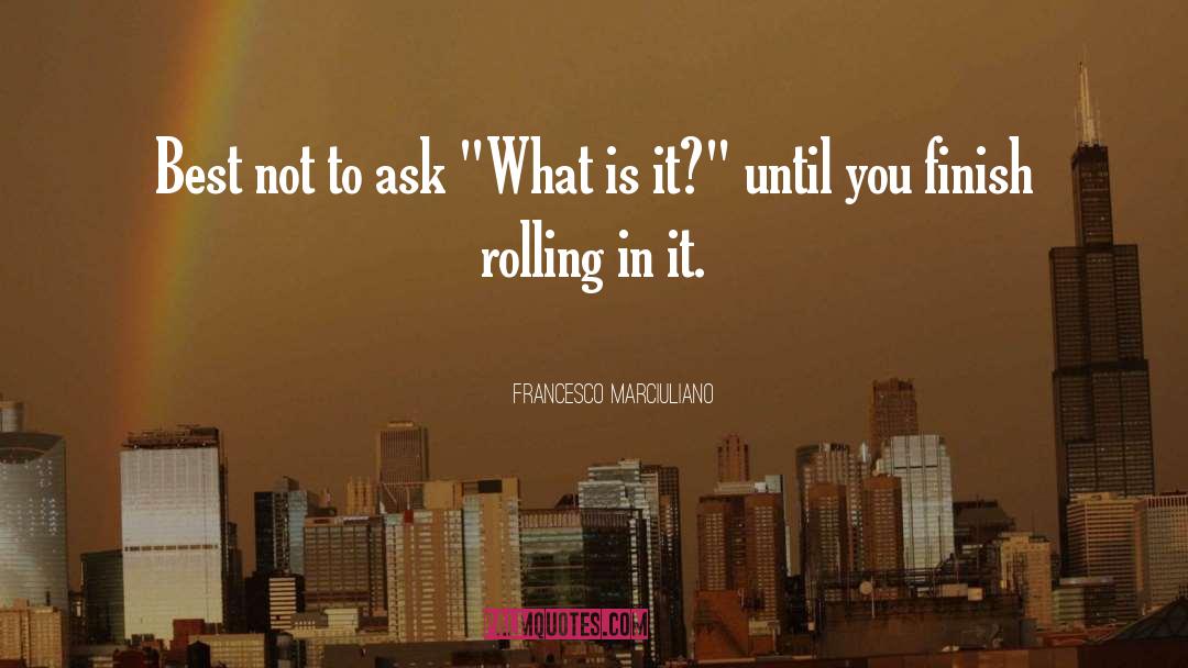 Francesco Marciuliano Quotes: Best not to ask 