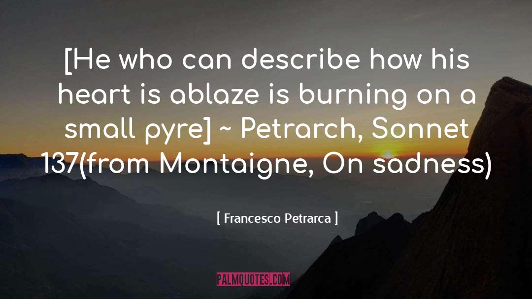 Francesco Petrarca Quotes: [He who can describe how
