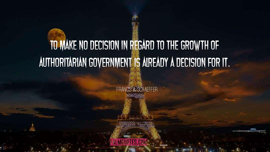 Francis A. Schaeffer Quotes: To make no decision in