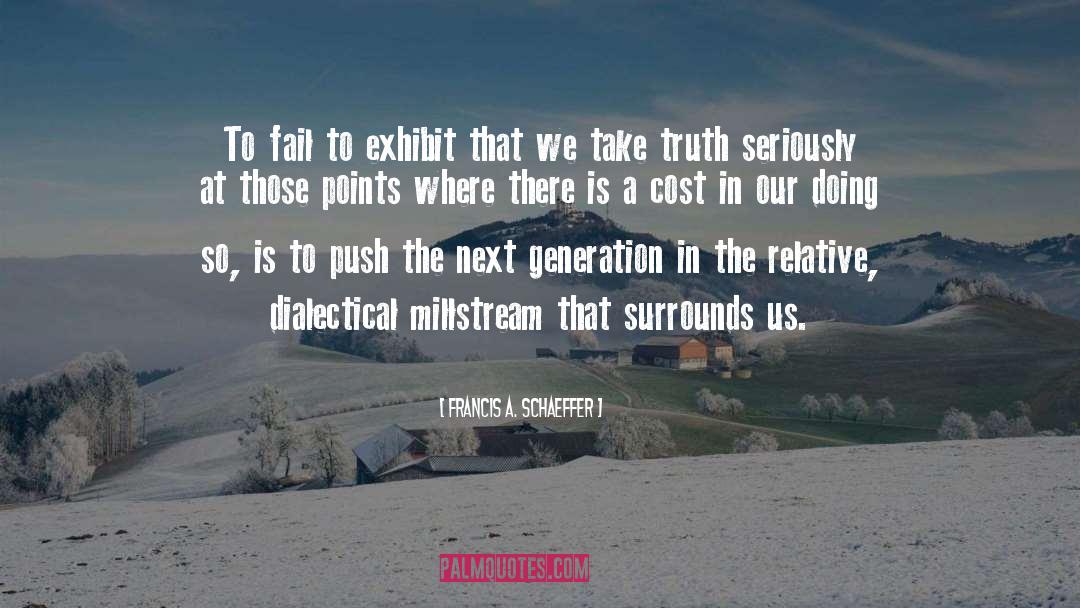 Francis A. Schaeffer Quotes: To fail to exhibit that