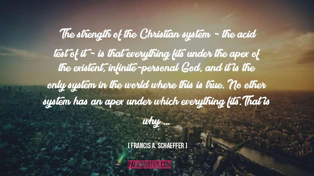 Francis A. Schaeffer Quotes: The strength of the Christian