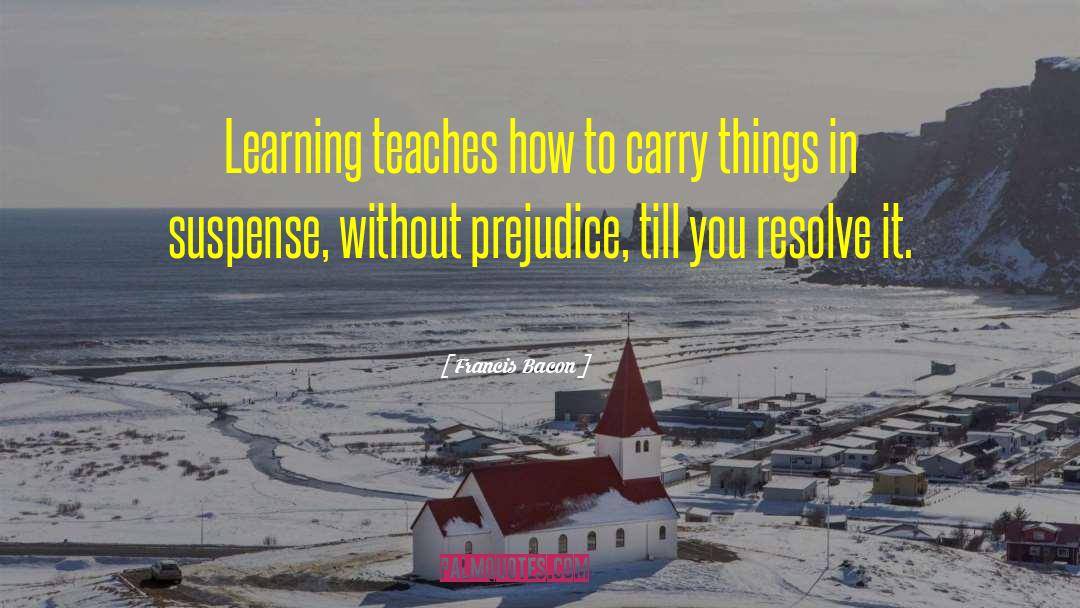 Francis Bacon Quotes: Learning teaches how to carry