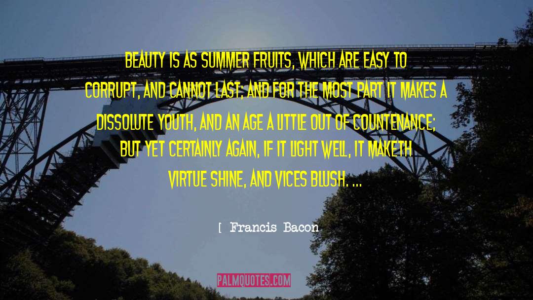 Francis Bacon Quotes: Beauty is as summer fruits,