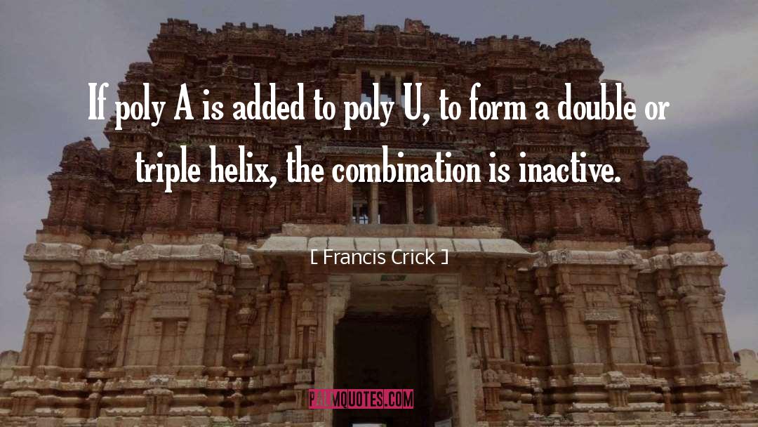 Francis Crick Quotes: If poly A is added