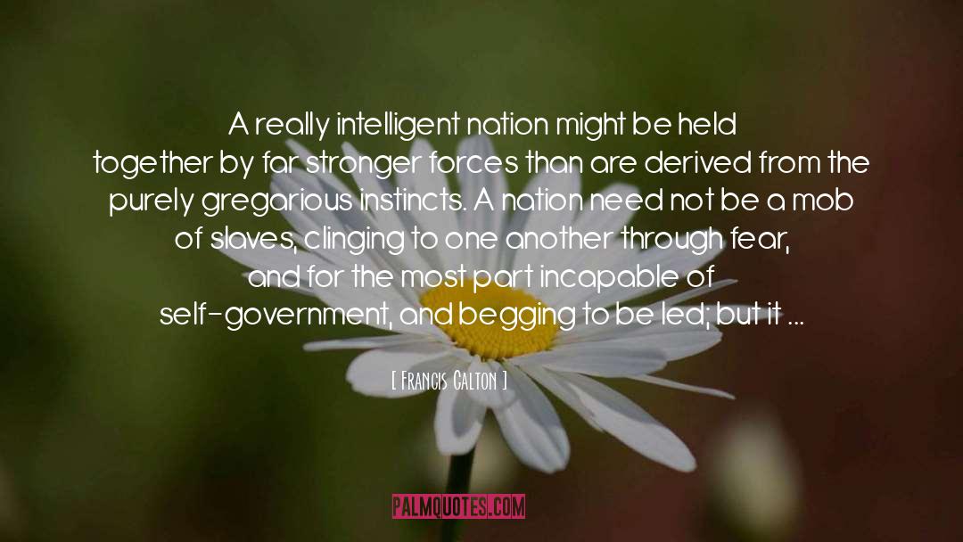 Francis Galton Quotes: A really intelligent nation might