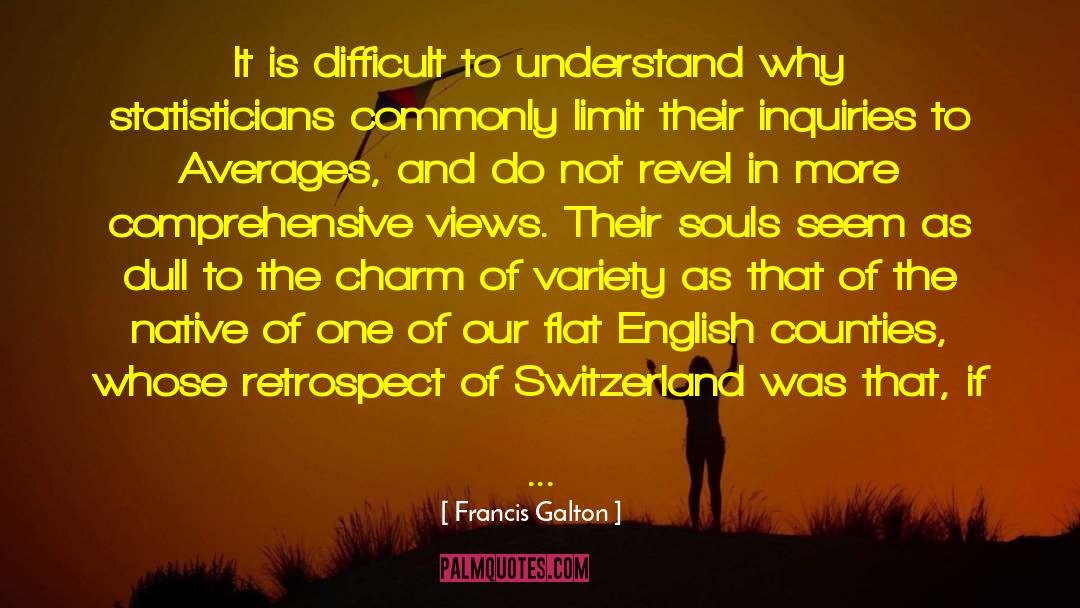 Francis Galton Quotes: It is difficult to understand