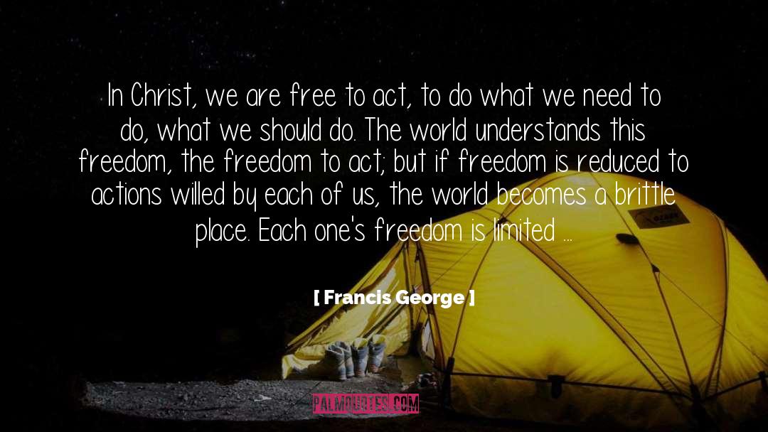 Francis George Quotes: In Christ, we are free