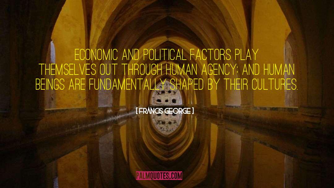 Francis George Quotes: Economic and political factors play