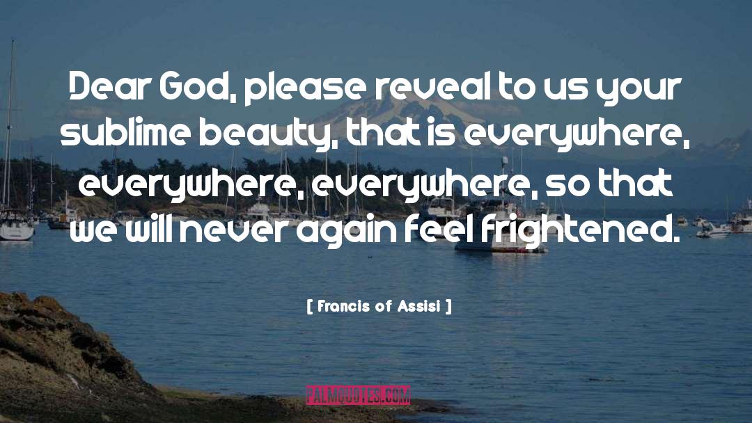 Francis Of Assisi Quotes: Dear God, please reveal to