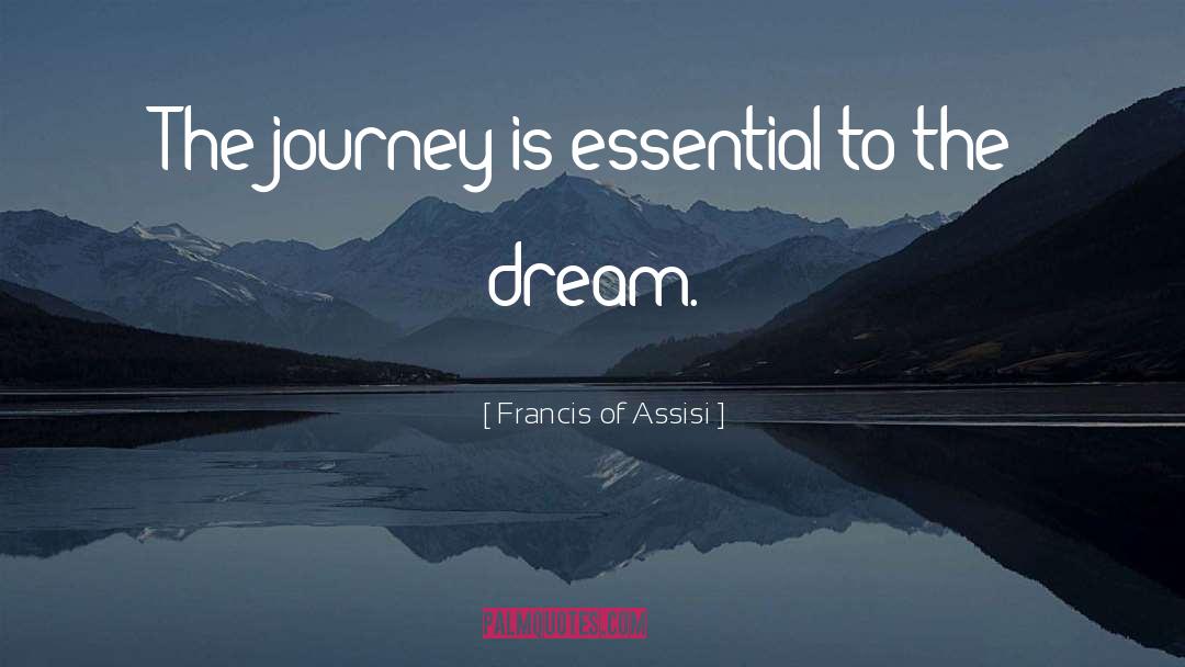 Francis Of Assisi Quotes: The journey is essential to