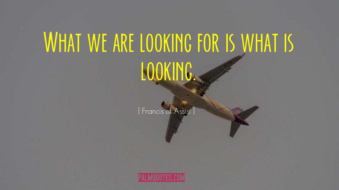 Francis Of Assisi Quotes: What we are looking for
