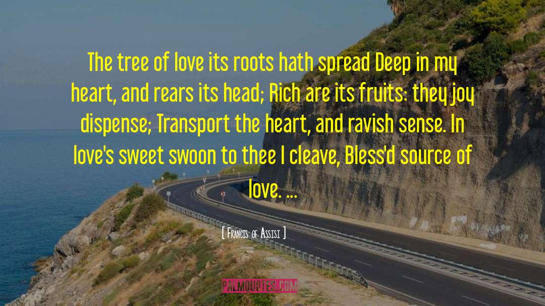 Francis Of Assisi Quotes: The tree of love its