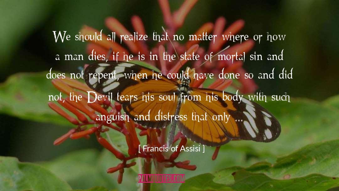 Francis Of Assisi Quotes: We should all realize that