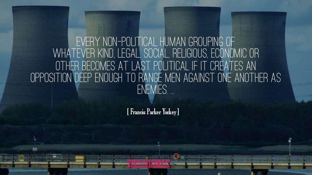 Francis Parker Yockey Quotes: Every non-political human grouping of