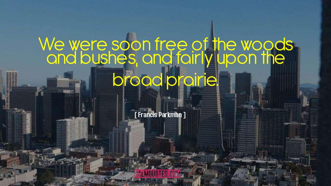 Francis Parkman Quotes: We were soon free of