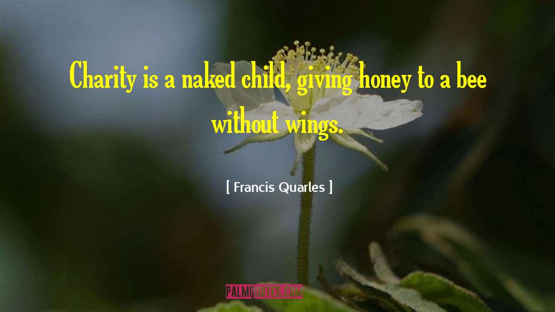 Francis Quarles Quotes: Charity is a naked child,