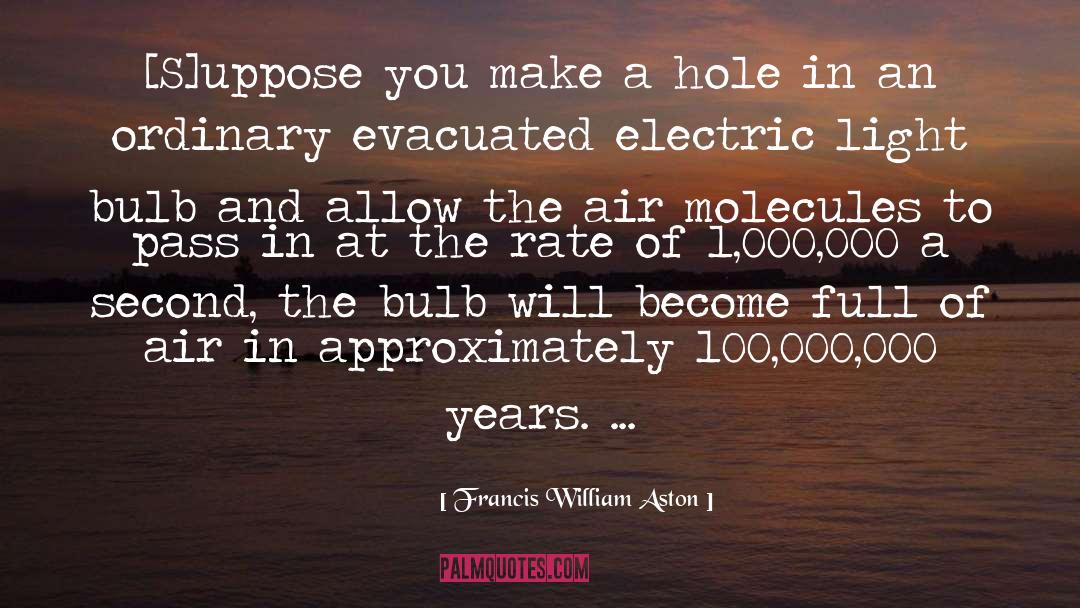 Francis William Aston Quotes: [S]uppose you make a hole