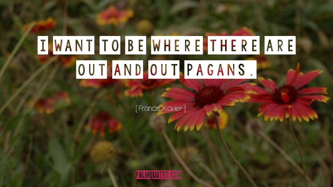 Francis Xavier Quotes: I want to be where