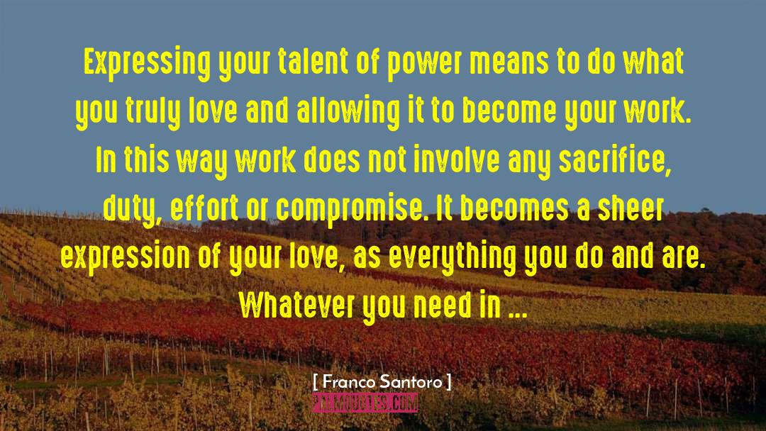 Franco Santoro Quotes: Expressing your talent of power