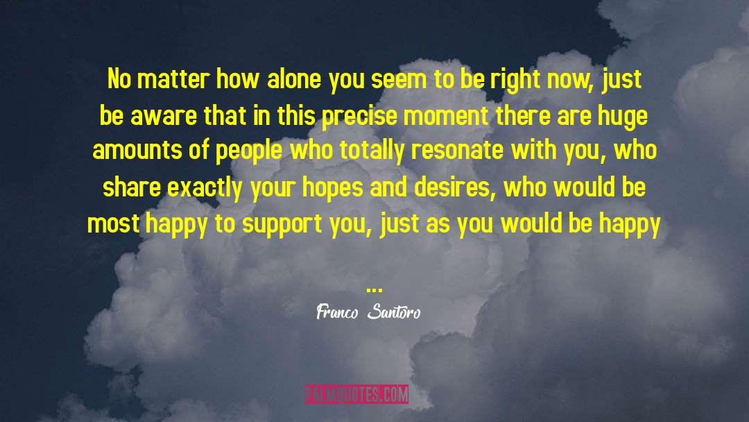 Franco Santoro Quotes: No matter how alone you