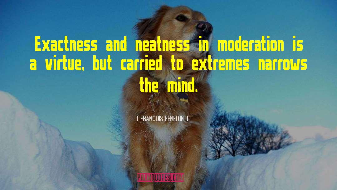 Francois Fenelon Quotes: Exactness and neatness in moderation