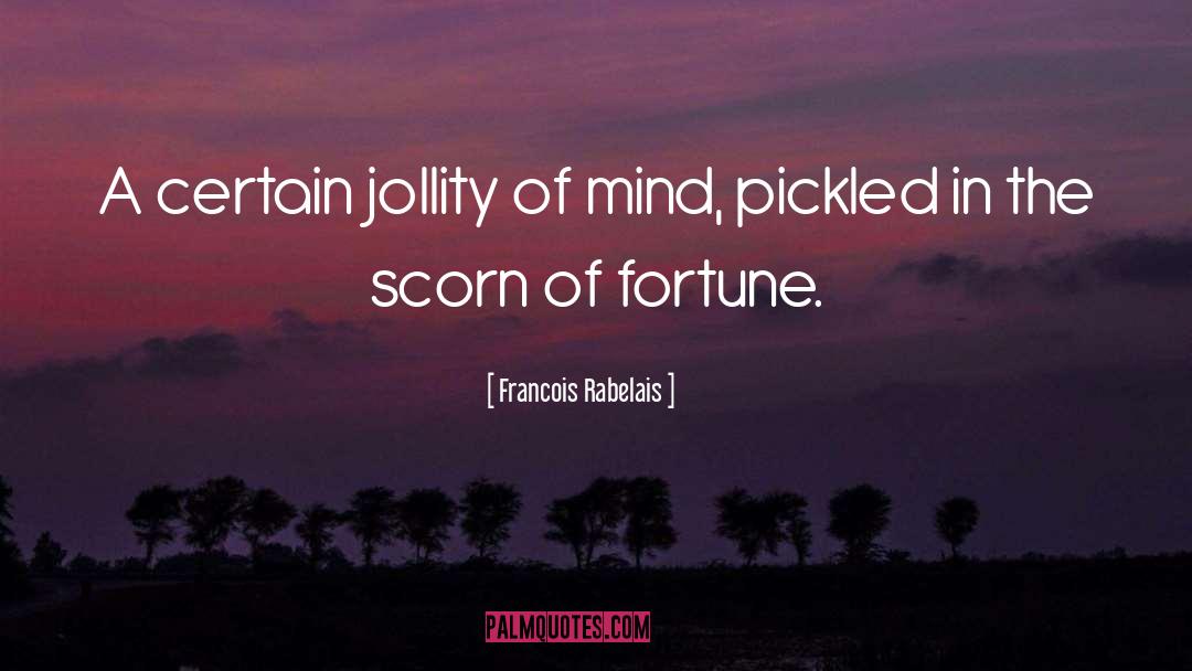 Francois Rabelais Quotes: A certain jollity of mind,