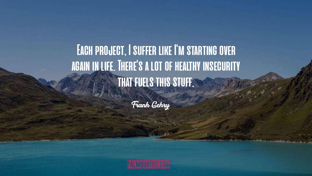 Frank Gehry Quotes: Each project, I suffer like