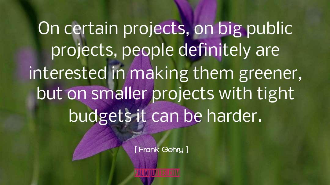 Frank Gehry Quotes: On certain projects, on big