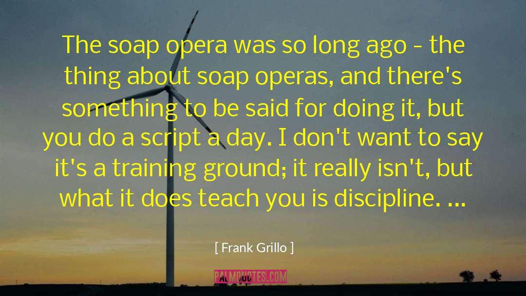 Frank Grillo Quotes: The soap opera was so