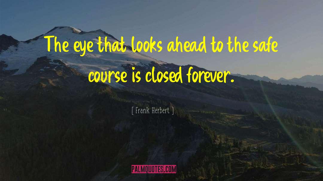Frank Herbert Quotes: The eye that looks ahead
