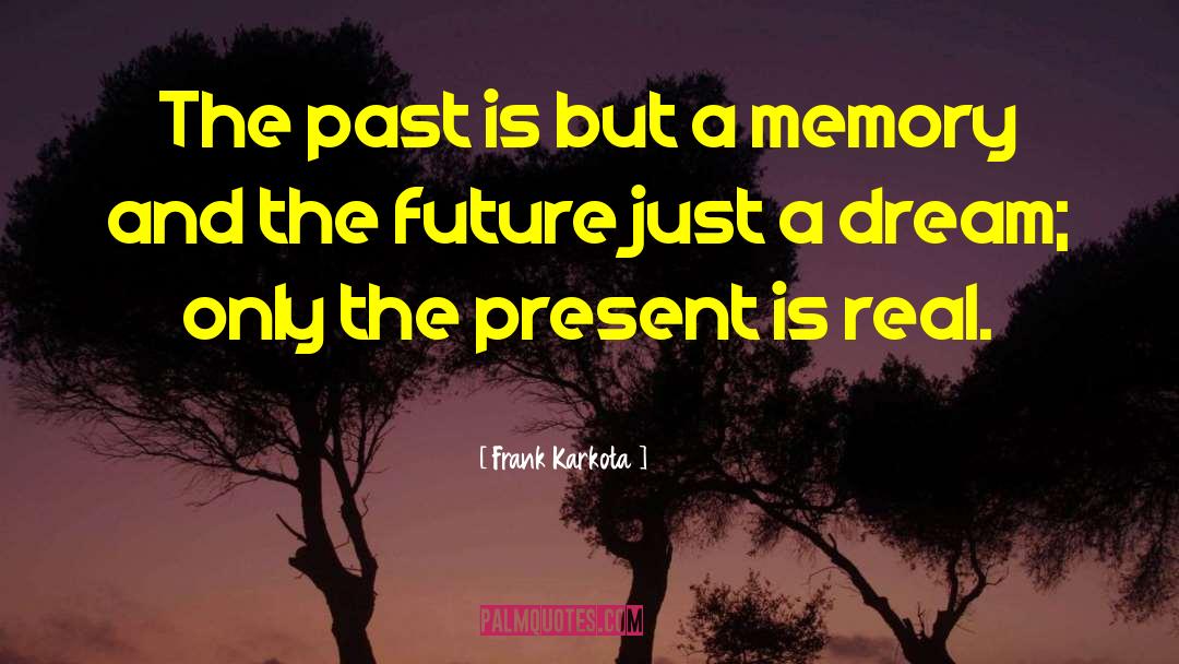 Frank Karkota Quotes: The past is but a