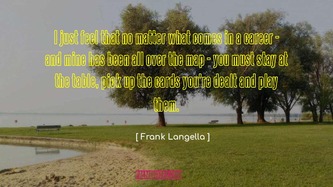 Frank Langella Quotes: I just feel that no