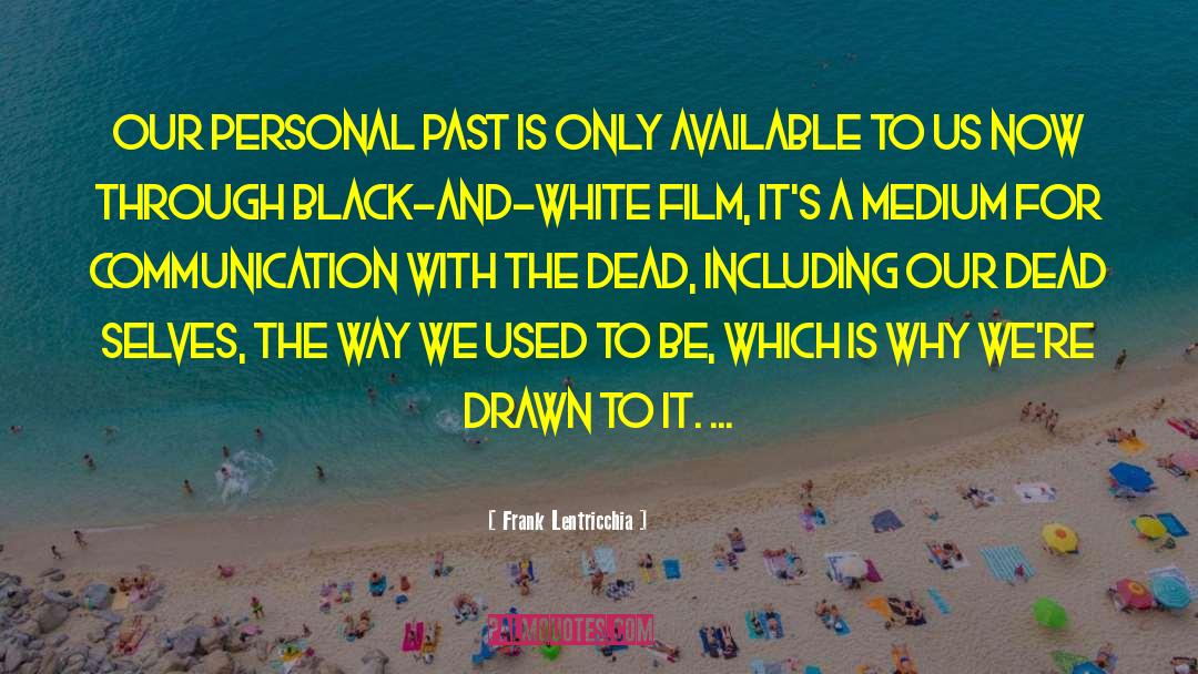 Frank Lentricchia Quotes: Our personal past is only