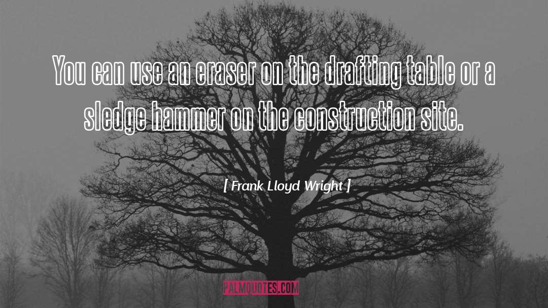 Frank Lloyd Wright Quotes: You can use an eraser
