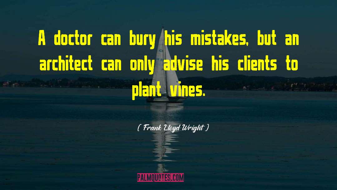 Frank Lloyd Wright Quotes: A doctor can bury his