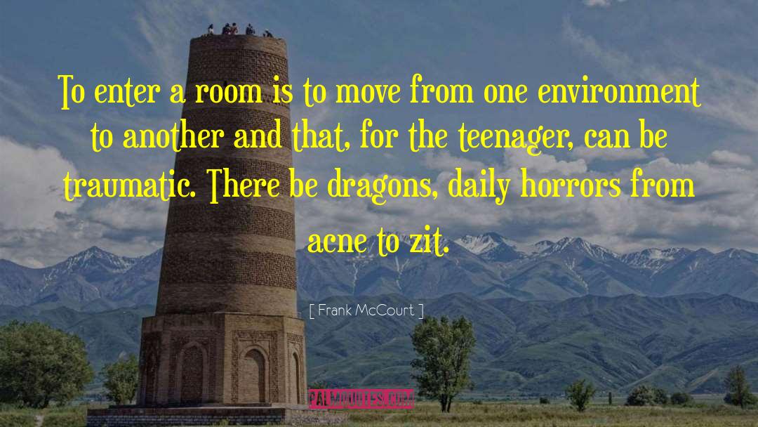 Frank McCourt Quotes: To enter a room is