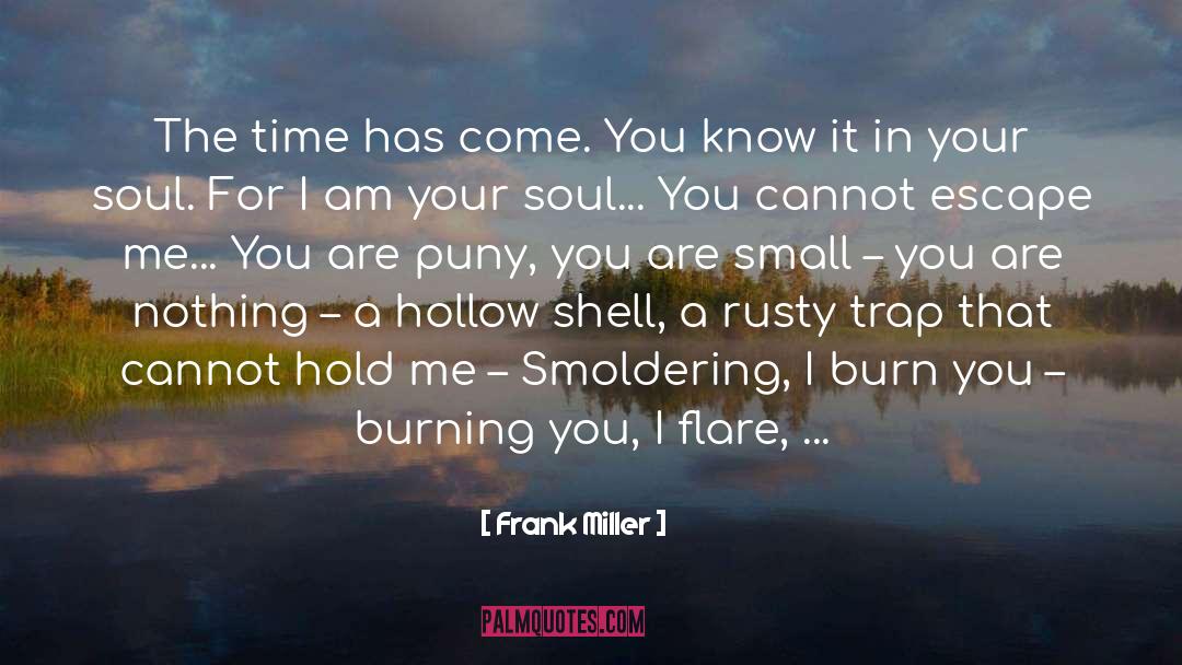 Frank Miller Quotes: The time has come. You