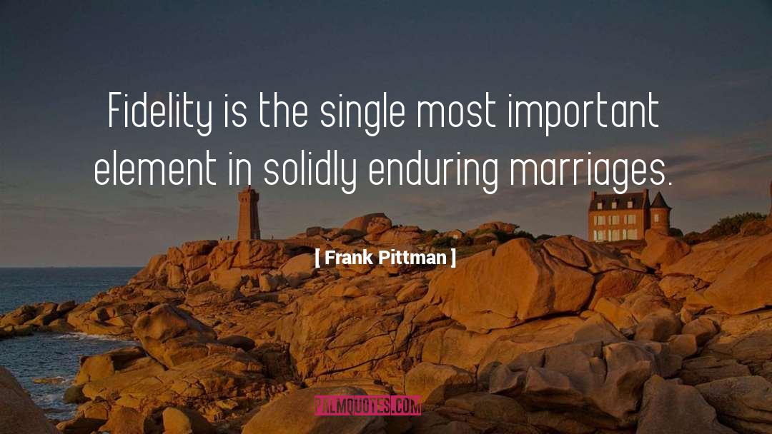 Frank Pittman Quotes: Fidelity is the single most