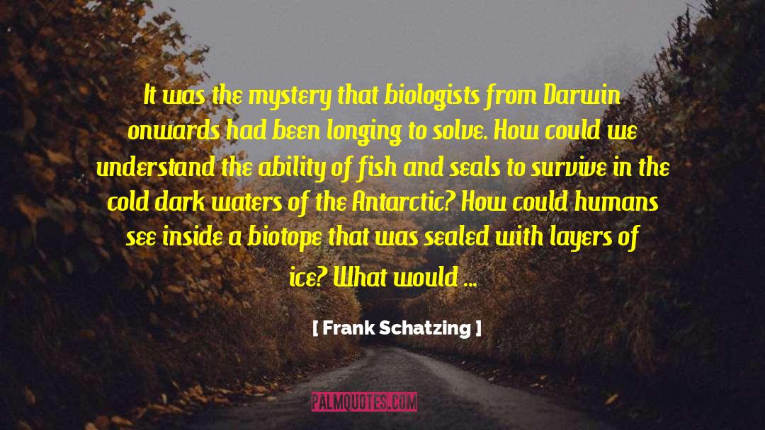 Frank Schatzing Quotes: It was the mystery that