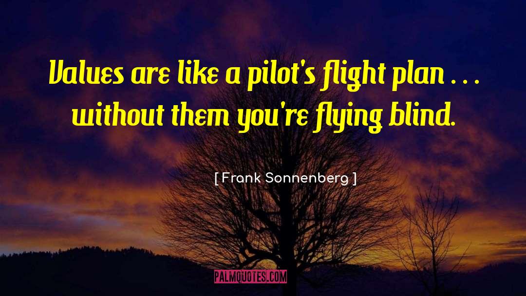 Frank Sonnenberg Quotes: Values are like a pilot's